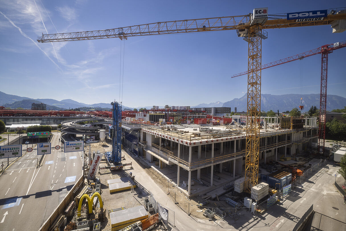 View of the construction site